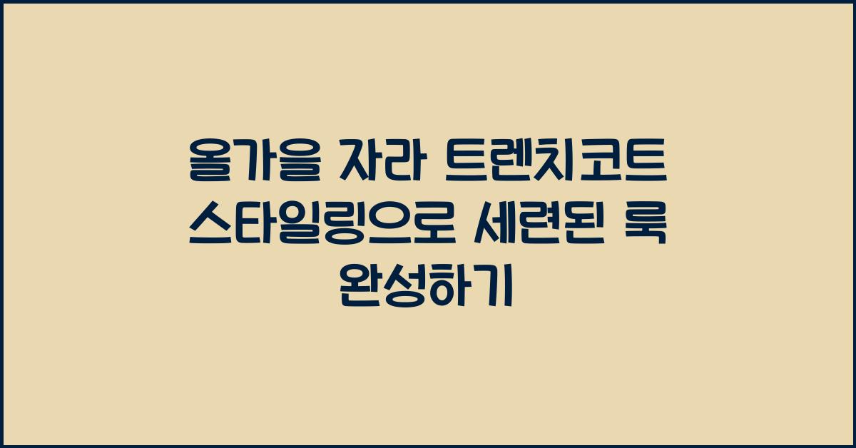 자라 트렌치코트 스타일링