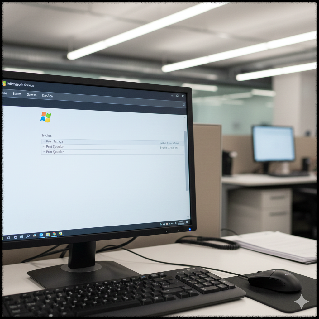 Windows Print Spooler 문제로 프린터가 연결되지 않는 모습