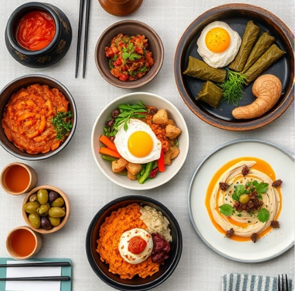 한식 + 지중해식