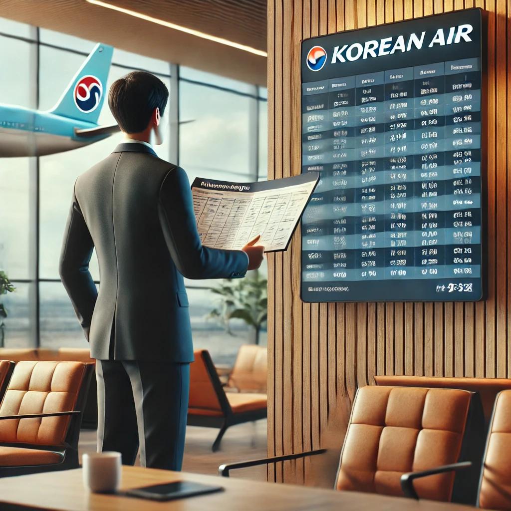 대한항공 마일리지표