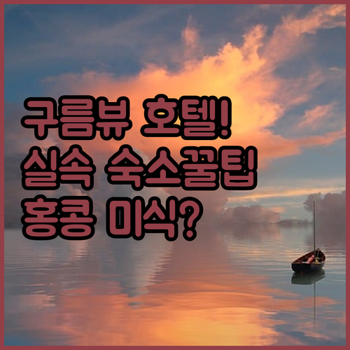 홍콩 리츠칼튼 만다린 W 호텔과 실속..