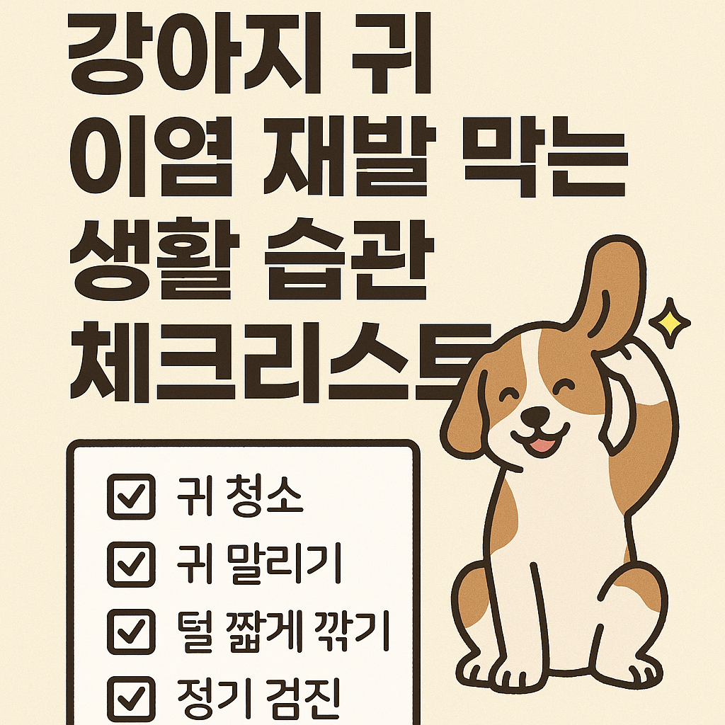 강아지 귀 이염