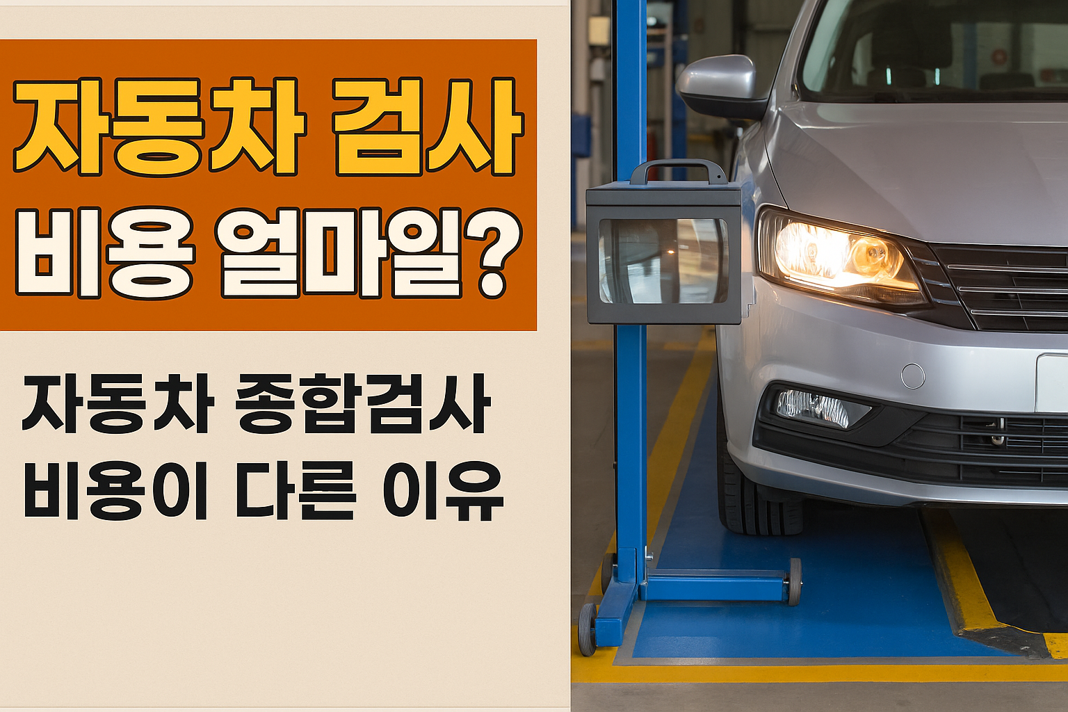 자동차 검사 비용 자동차 종합검사 비용
