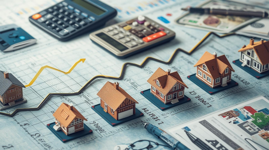 금리 상승기 속 부동산 선택의 고민을 표현한 이미지