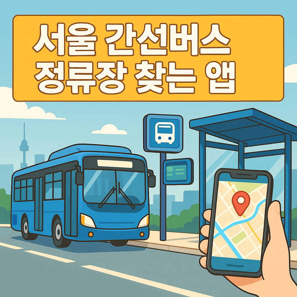 서울 간선버스 정류장찾는 앱
