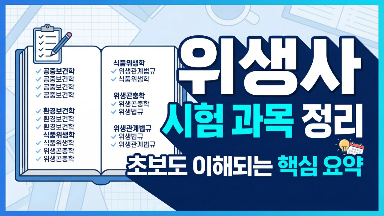 위생사 시험 과목과 공부 순서를 한눈에 정리한 대표이미지