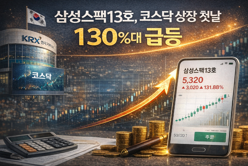 삼성스팩13호 130% 급등, 놓치면 후회할 투자 포인트