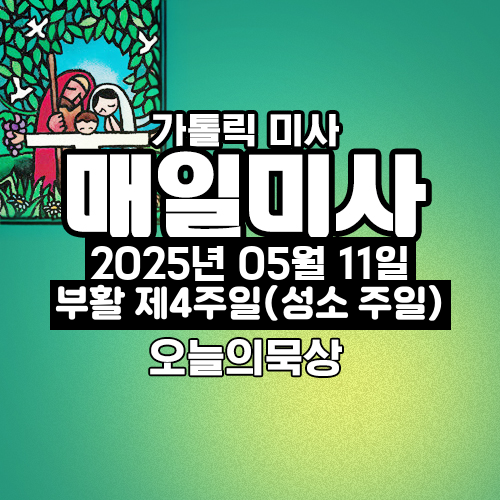 2025년 5월 11일 매일미사 부활 제4주일 오늘의 묵상