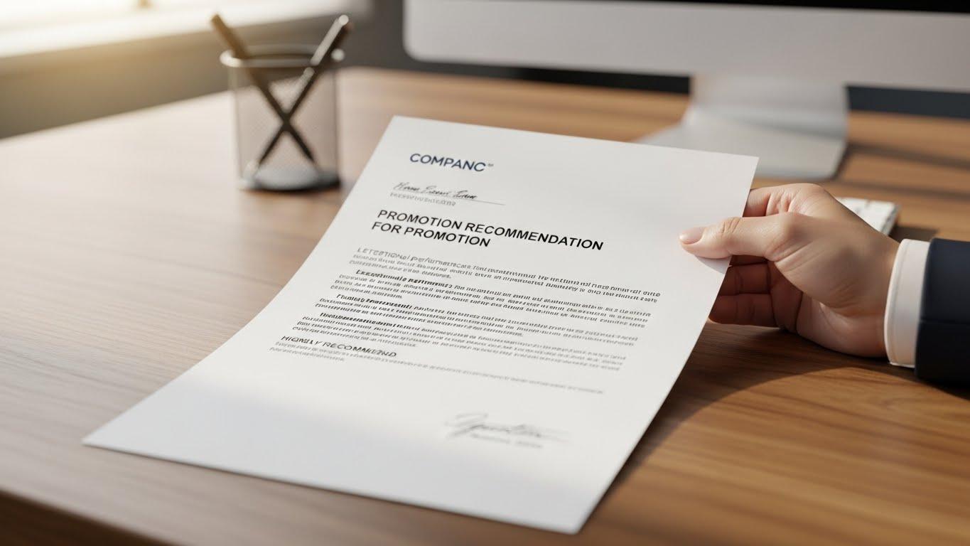 승진 추천서 예문