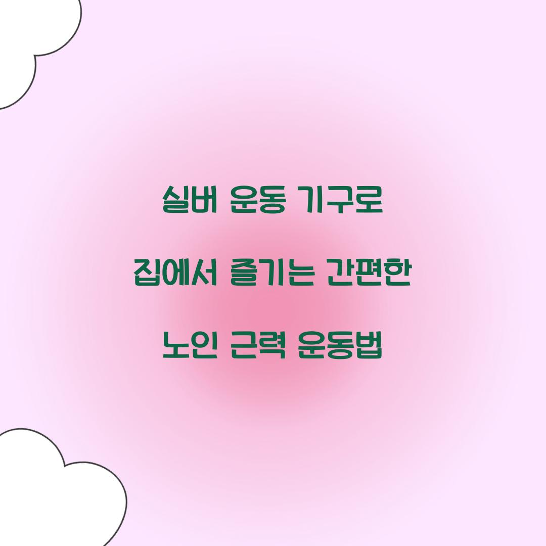 실버 운동 기구