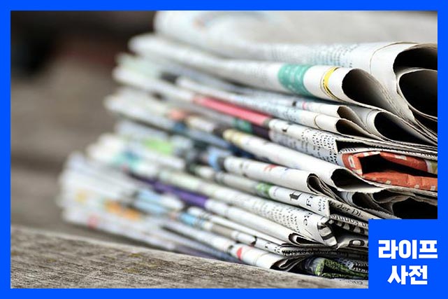 신문을 사용해서 건조