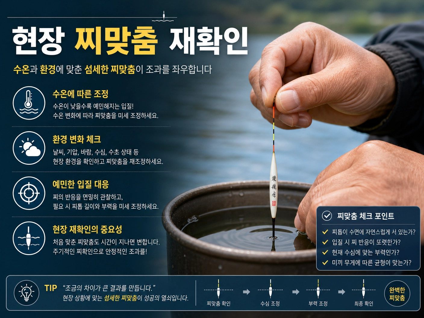 현장 찌맞춤 재확인