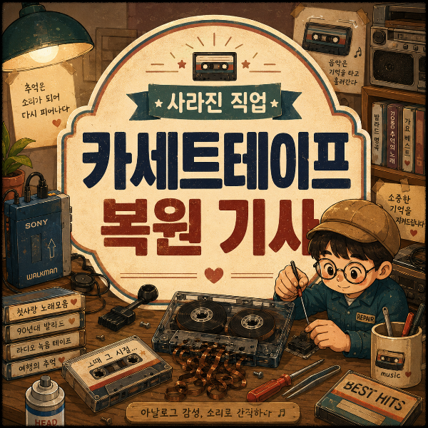사라진 직업 카세트 테이프 복원 기사