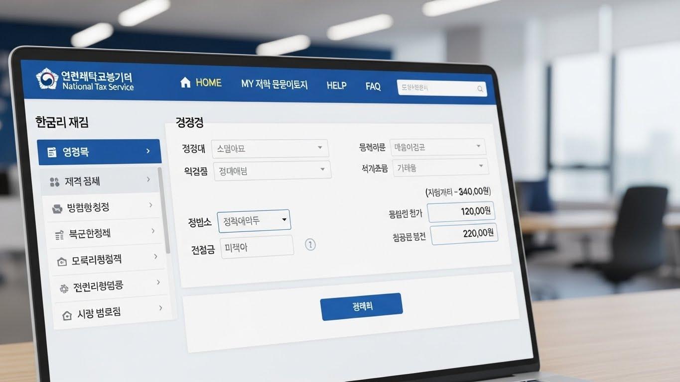 국세청연말정산간소화 서비스 홈페이지 접속