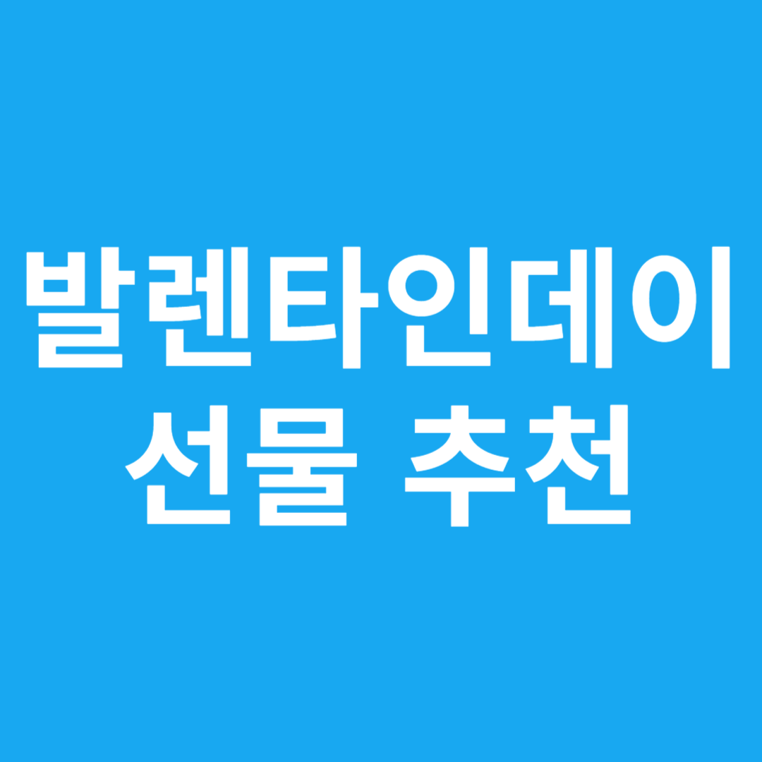 발렌타인데이 선물 추천