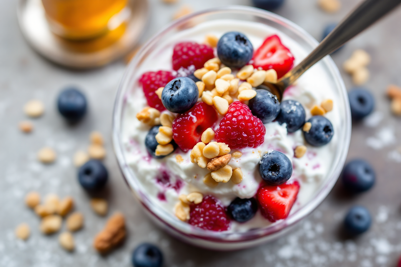 그릭요거트와 견과류