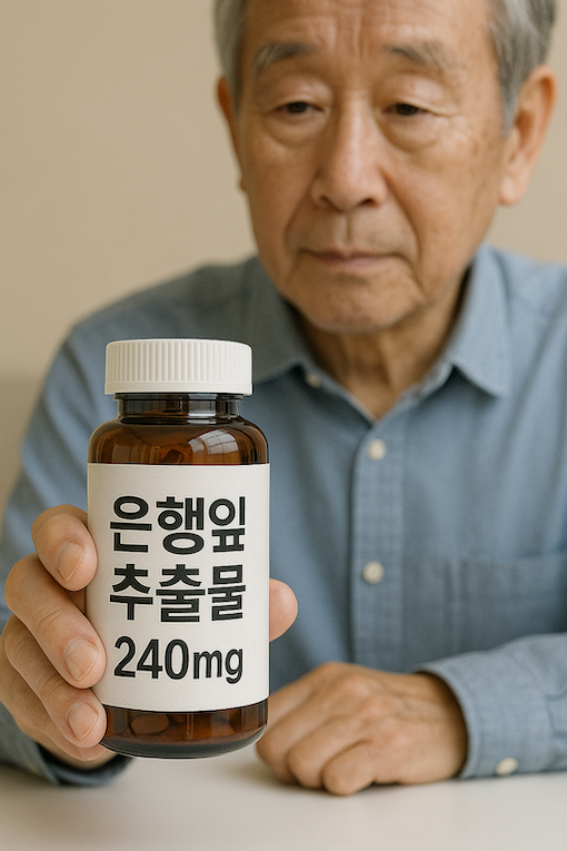 은행잎 추출물 240mg 건기식과 노인 남성