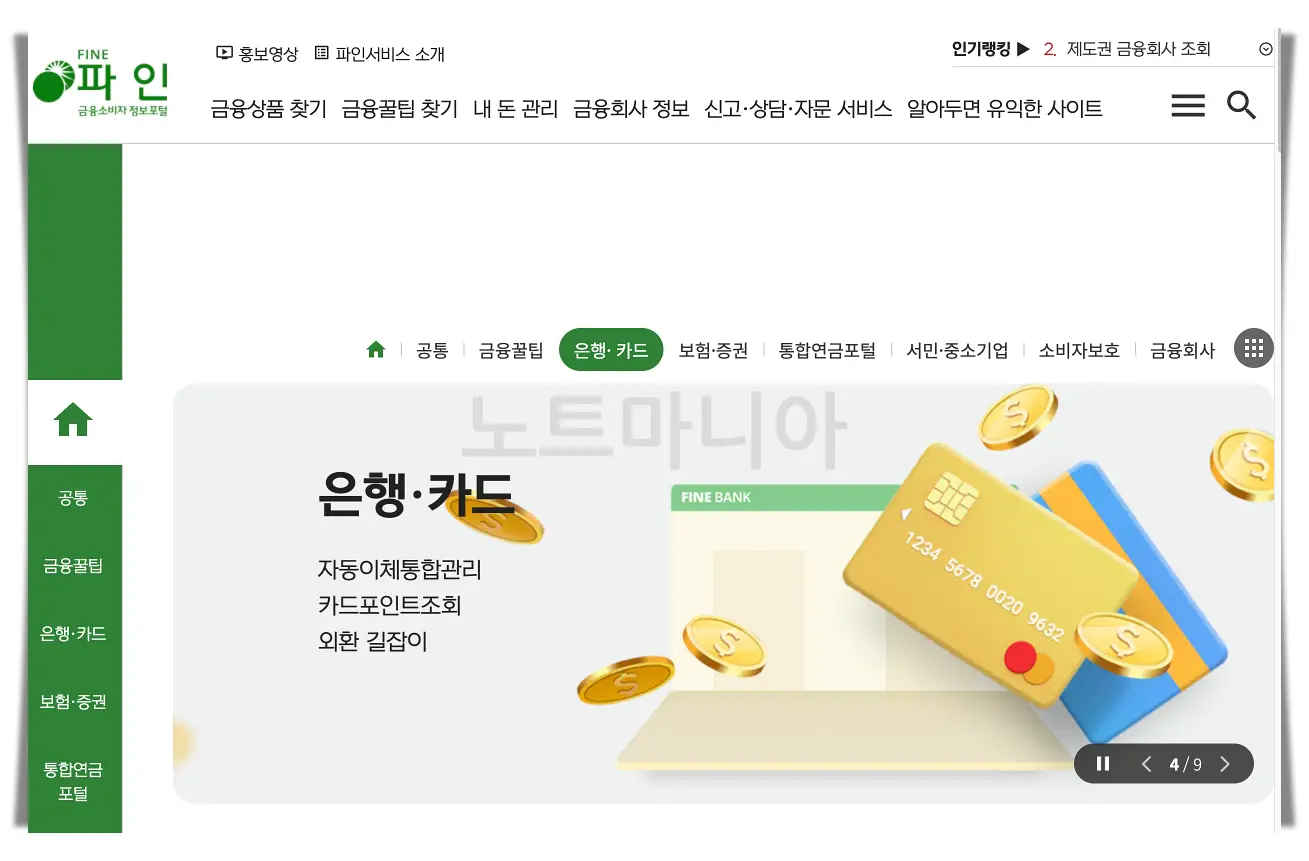 금융소비자 정보포털 '파인'