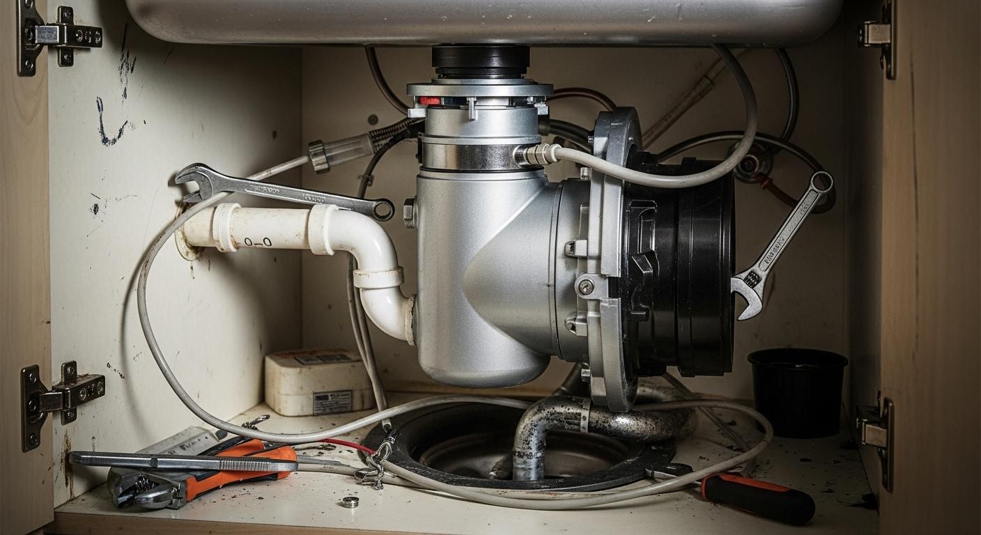 설치 불편 싱크대형 음식물처리기