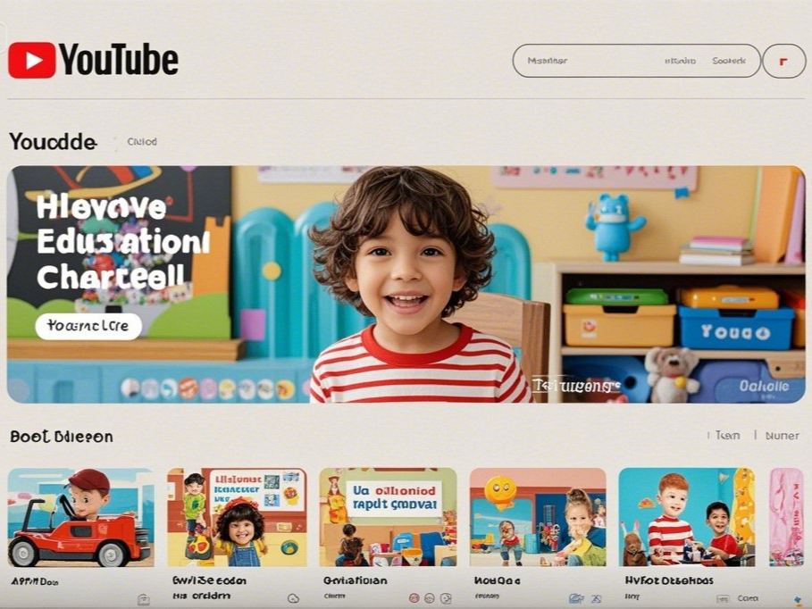 아이들이 보기 좋은 교육 채널 썸네일 모음