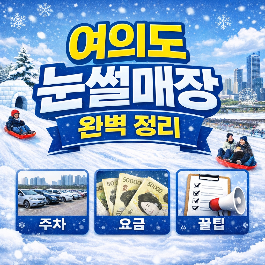 여의도 눈썰매장 개장! 아이와 겨울여행 떠나요.