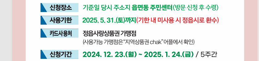 정읍 재난지원금 30만원