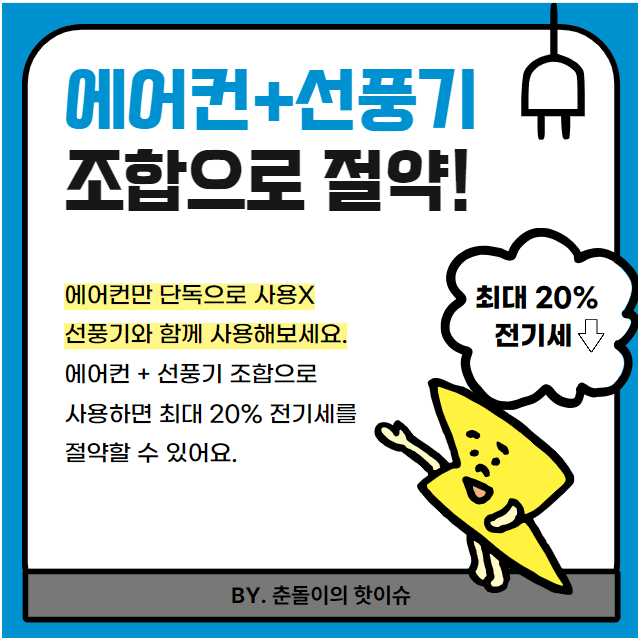 2️⃣ 에어컨+선풍기 조합으로 최대 20% 전기세 절약!