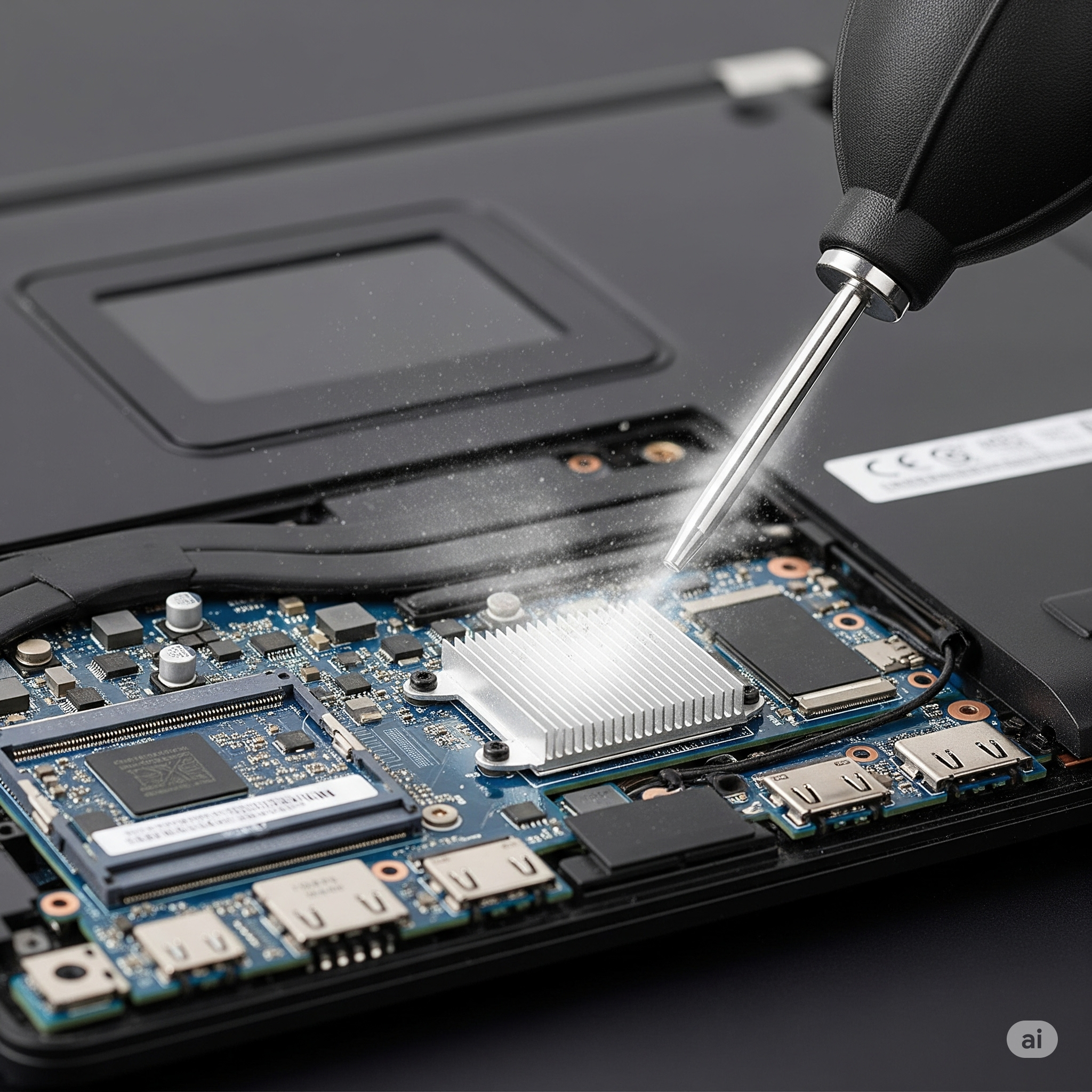 미니 에어블로워로 제거