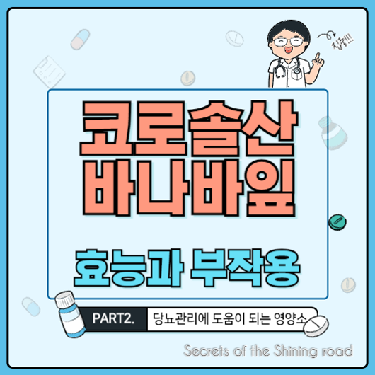 바나바잎 추출물 코로솔산 효능과 부작용