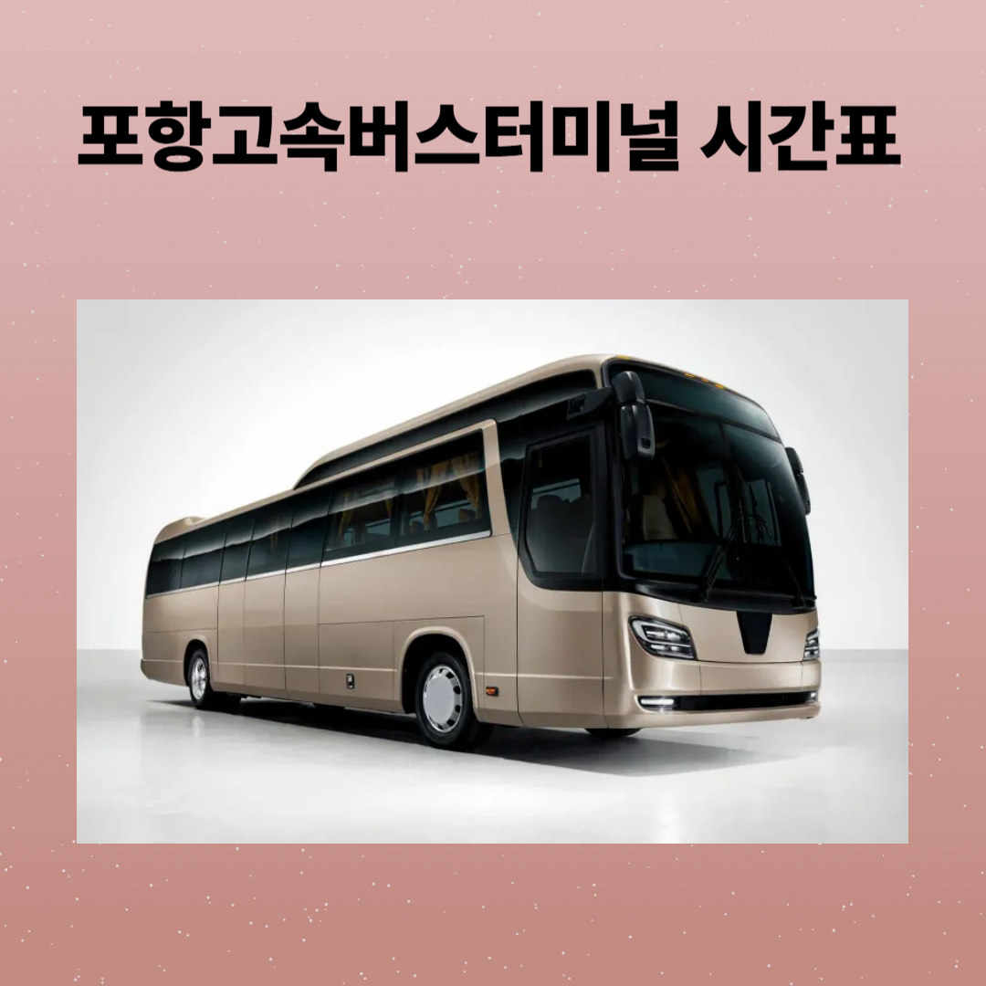 포항고속버스터미널 시간표, 예매, 주차장, 맛집까지 정리
