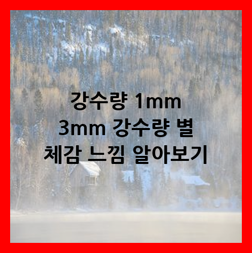 강수량 1mm 3mm 체감