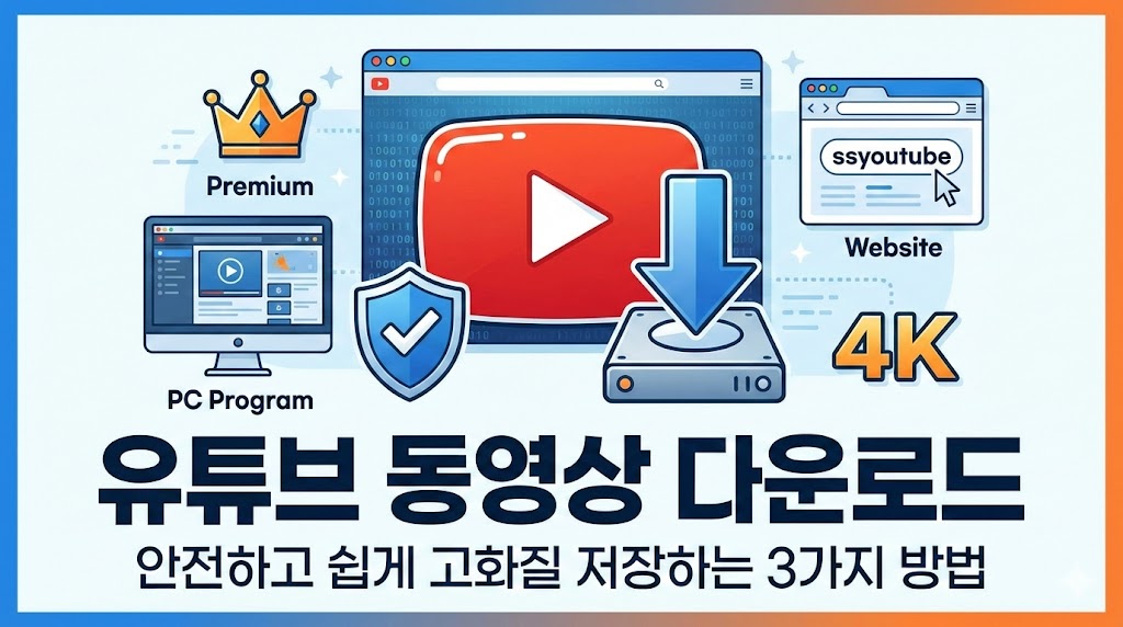 유튜브 동영상 다운로드 하는 방법