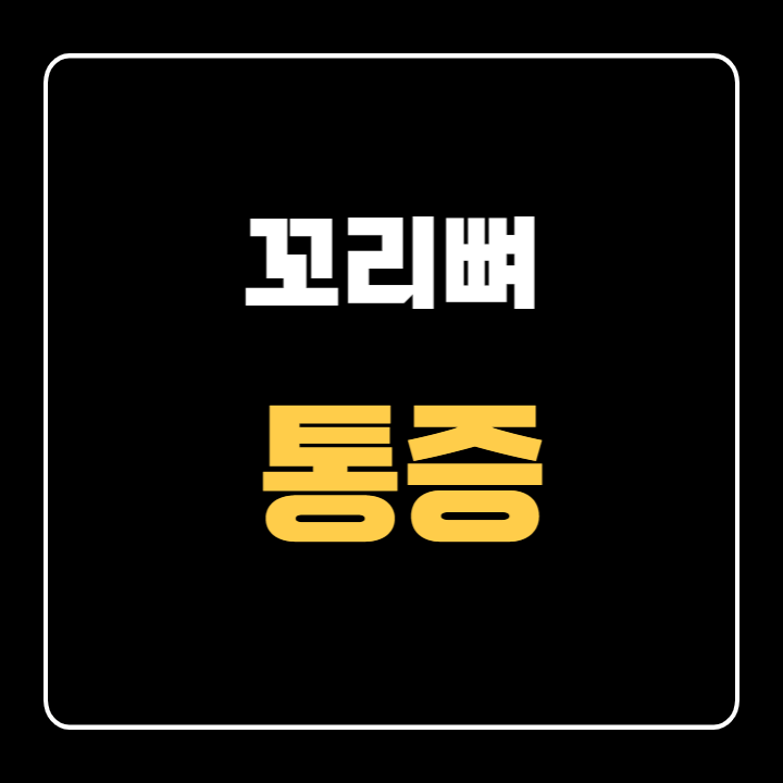 꼬리뼈통증