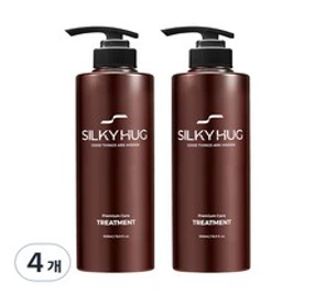 실키허그 홈케어 헤어트리트먼트&#44; 500ml&#44; 4개