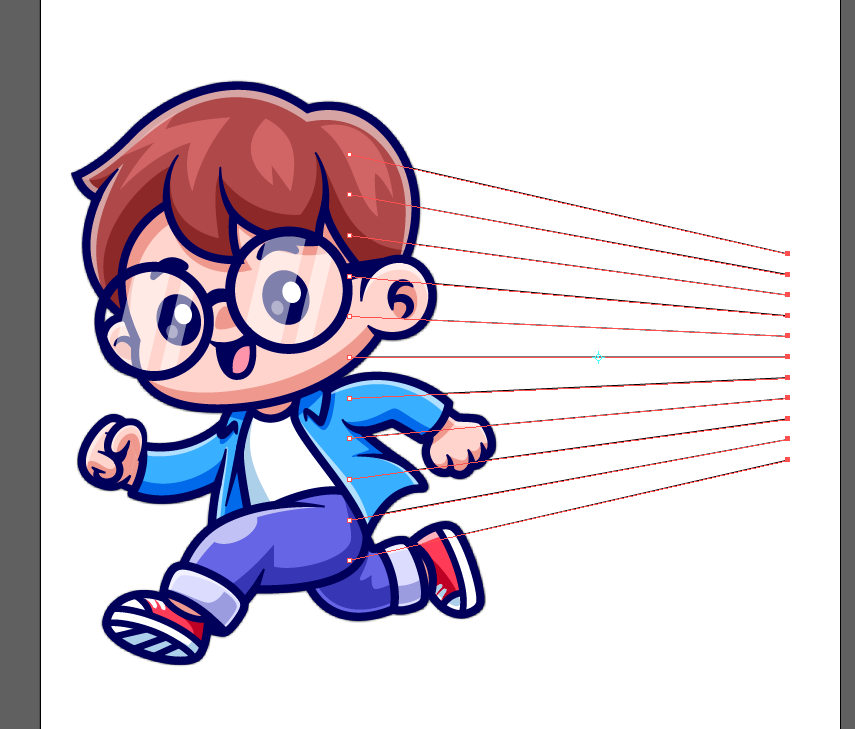 달리기 효과선 만들기 일러스트레이터 포토샵 19