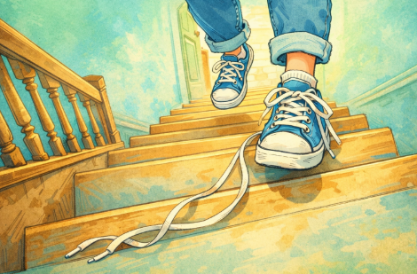 바쁜 아침, 신발 때문에 벌어지는 엄마와 아이의 대화