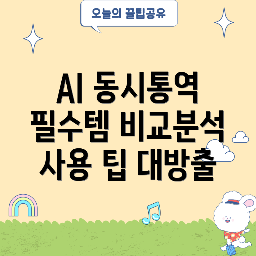 AI동시통역이제는선택이아닌필수Top5상품비교분석사용팁