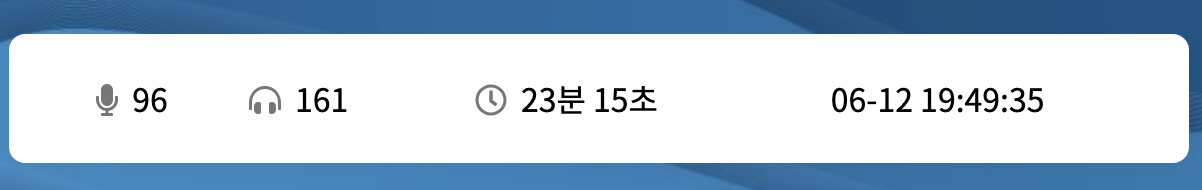 극한스피킹 온라인 트레이닝 결과 모습이다.