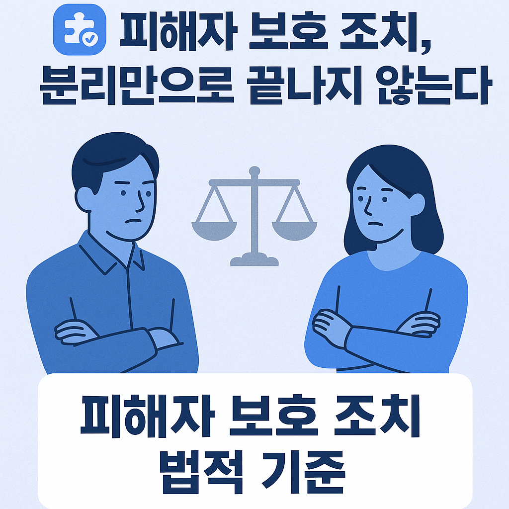 피해자 보호 조치 (분리조치 등)의 법적 기준