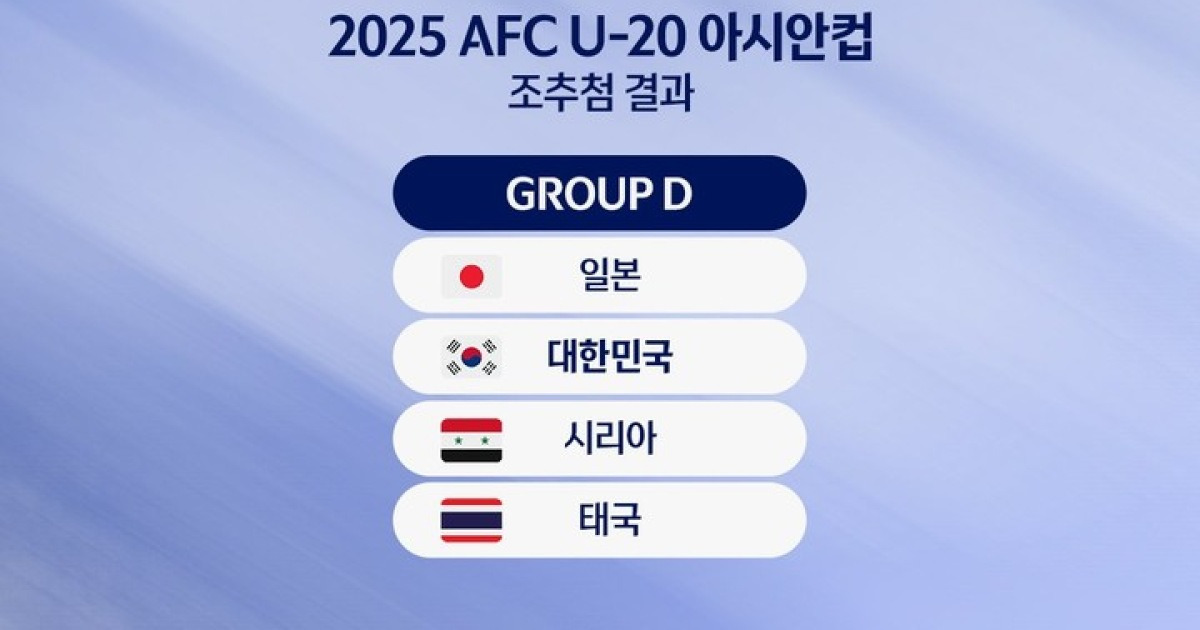 2025 AFC U-20 아시안컵 대한민국 경기일정