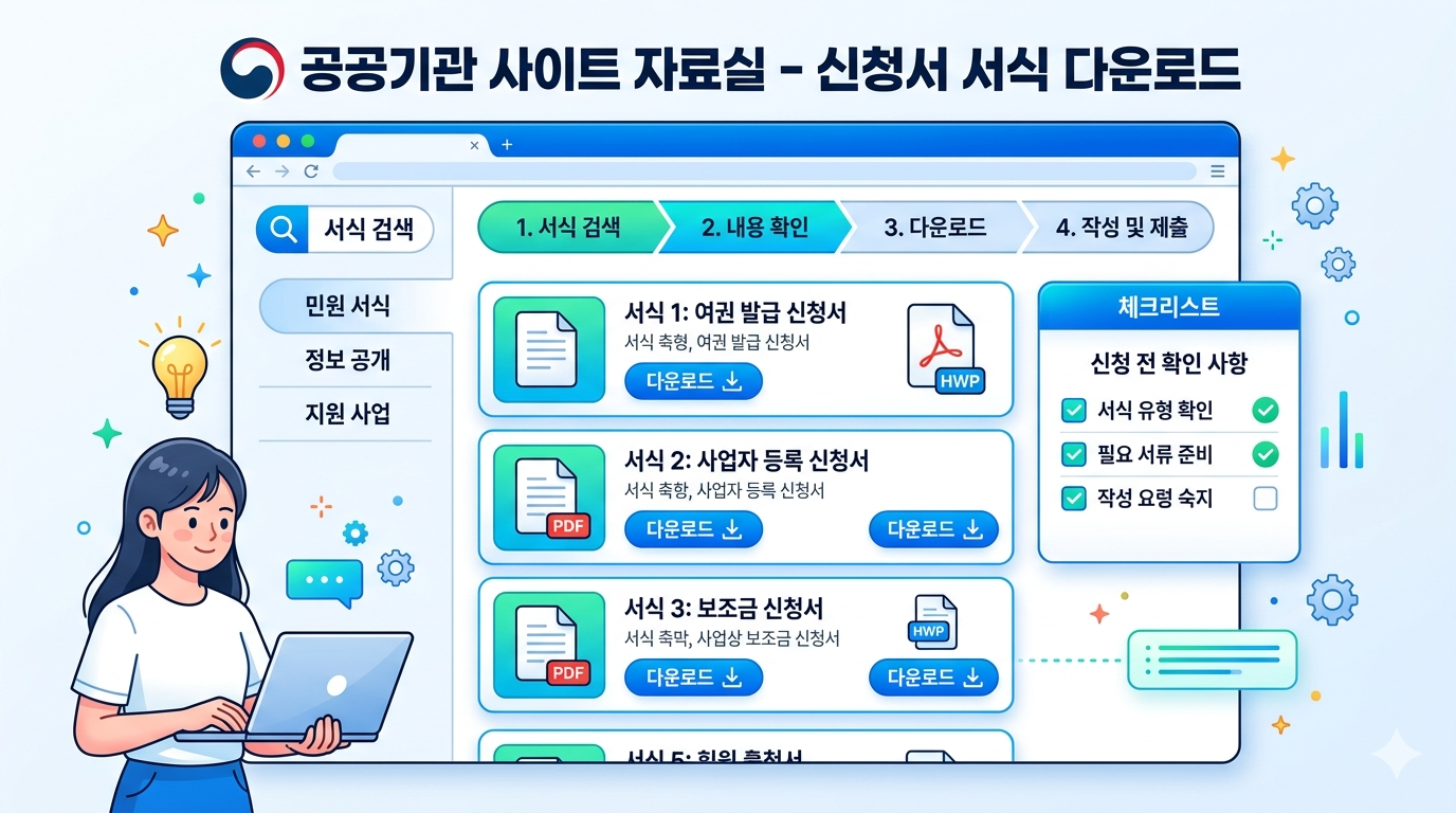 양육비 선지급 신청서 자료실 다운로드 안내