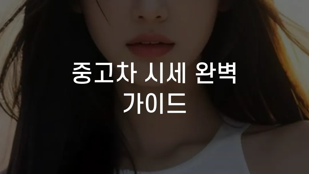 중고차 시세 완벽 가이드