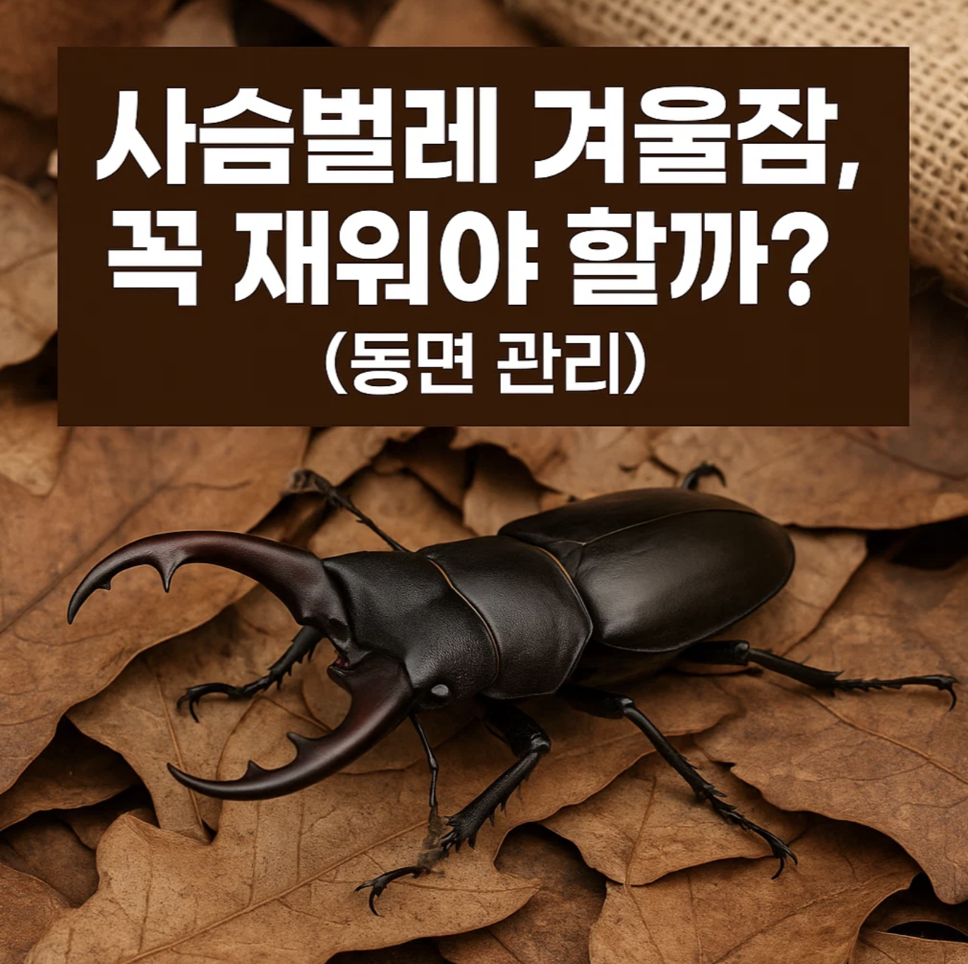 사슴벌레 겨울잠, 꼭 재워야 할까? (동면 관리)