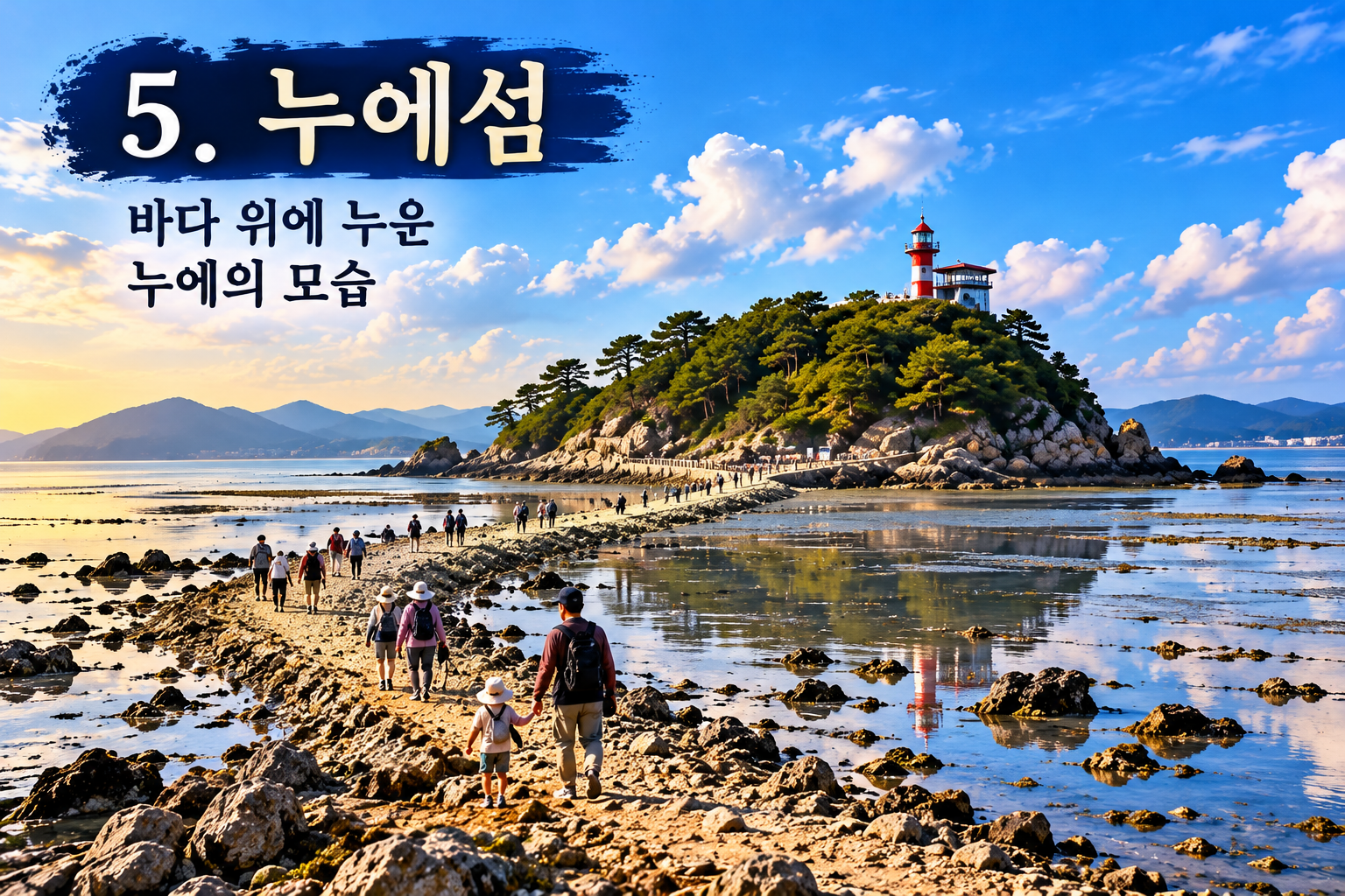 누에섬 등대전망대와 바닷길