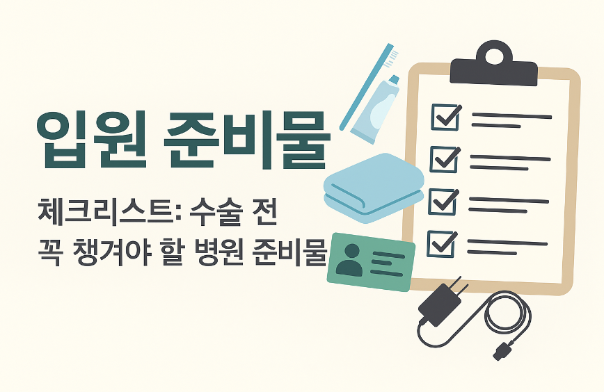 입원 준비물