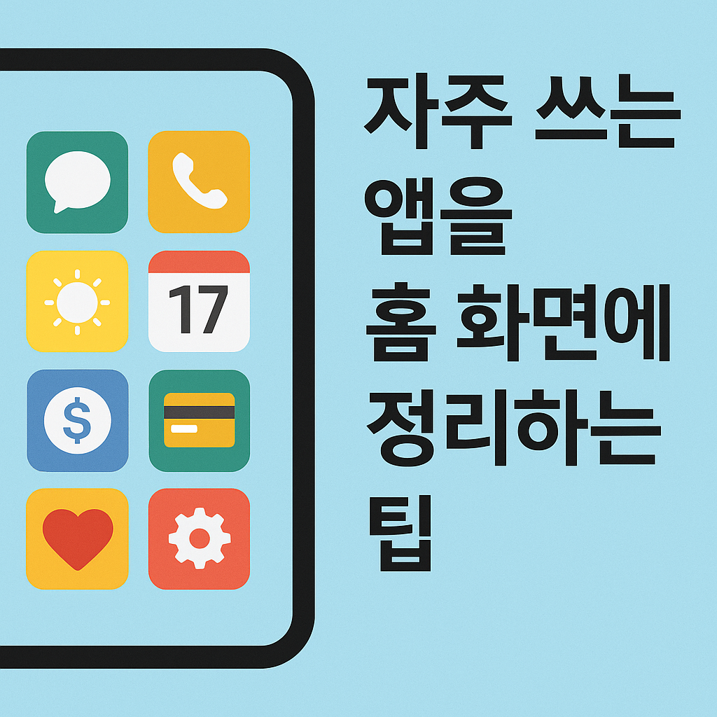 자주 쓰는 앱을 홈화면에 정리하는 팁