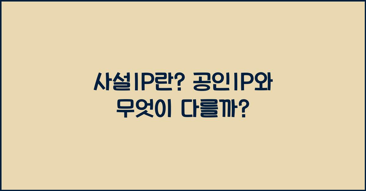 사설IP란
