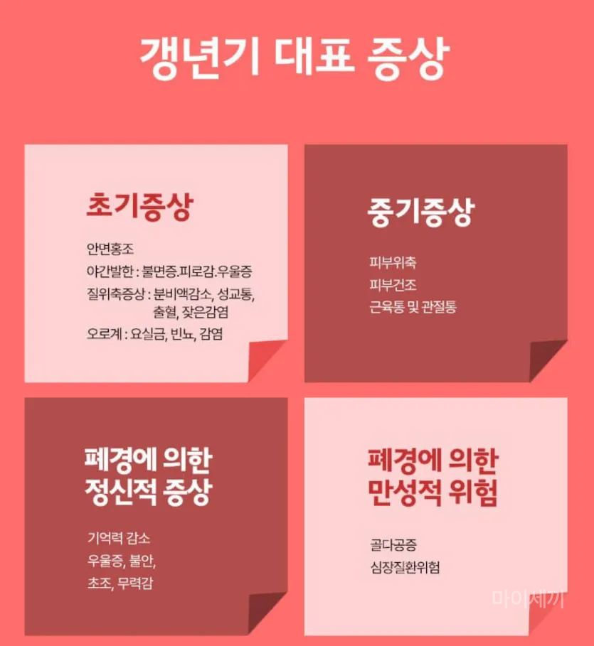갱년기 대표 증상