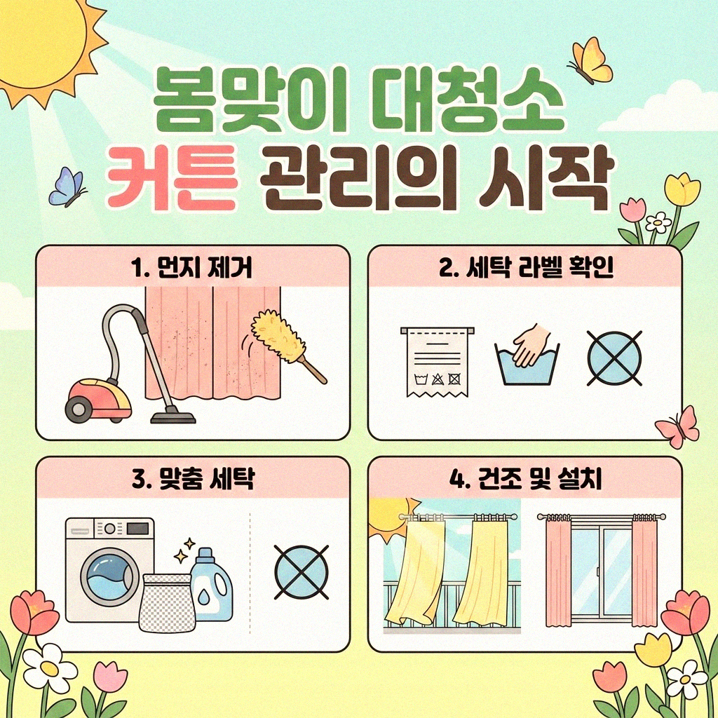 커튼 먼지 이제 안녕 계절별 똑똑한 관리 습관