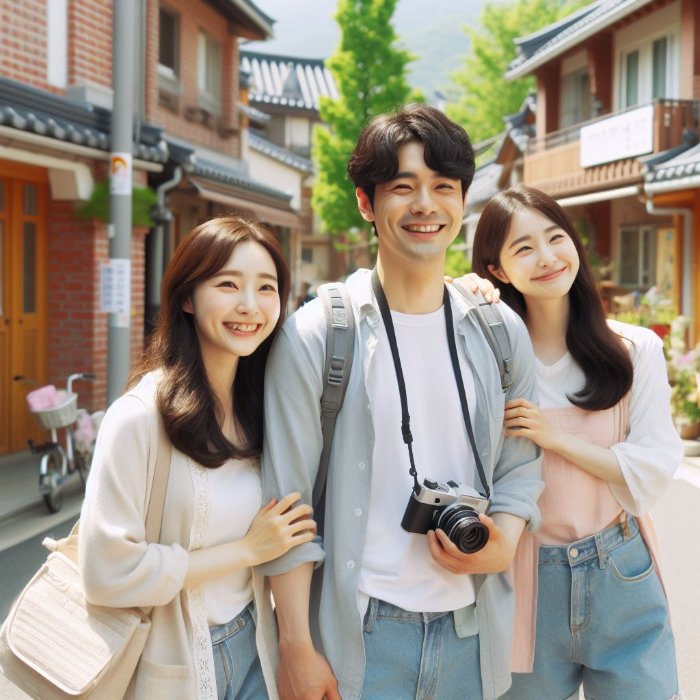 가족들이-즐겁게-외출하는-모습